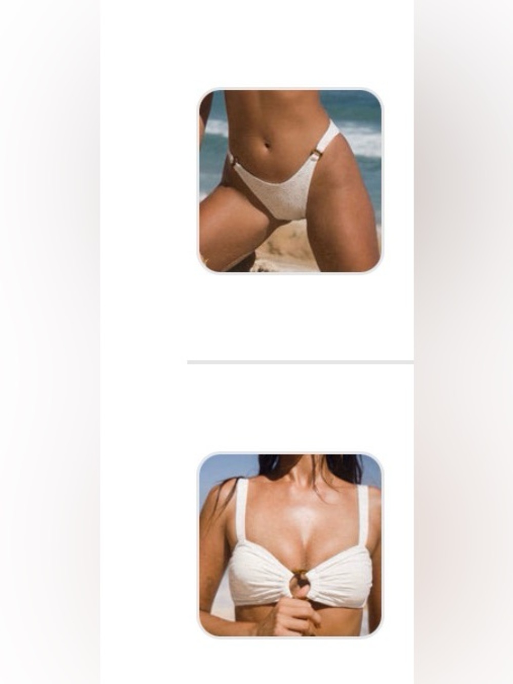 O-Ring High Cut Bikini Bottom/Ruched Floral Cutout Bikini Top